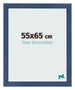 Cadre Photo 55x65cm Bleu Fonce Patine MDF Pisa De Face Mesure | Yourdecoration.fr