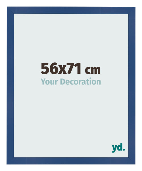 Cadre Photo 56x71 cm Bleu Fonce MDF Bologna De Face Mesure | Yourdecoration.fr