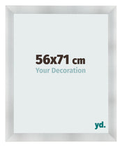 Cadre Photo 56x71cm Aluminium Brosse MDF Pisa De Face Mesure | Yourdecoration.fr