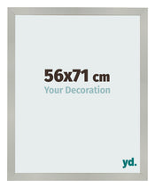 Cadre Photo 56x71cm Argent Mat MDF Bologna De Face Mesure | Yourdecoration.fr