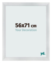 Cadre Photo 56x71cm Argent Noir Patine MDF Pisa De Face Mesure | Yourdecoration.fr