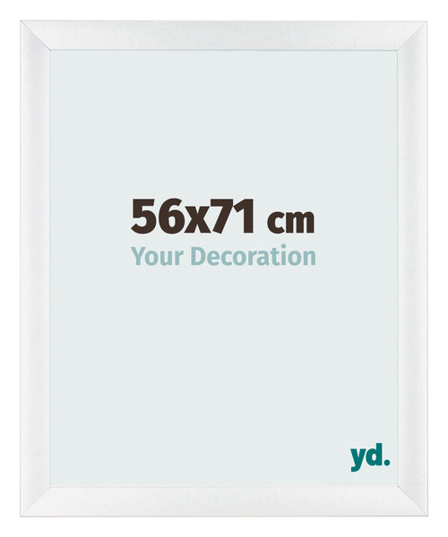 Cadre Photo 56x71cm Blanc Vintage MDF Pisa De Face Mesure | Yourdecoration.fr