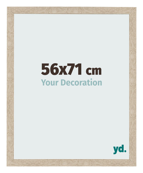 Cadre Photo 56x71cm Chêne Sonoma MDF Bologna De Face Mesure | Yourdecoration.fr