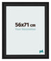 Cadre Photo 56x71cm Noir Grain de Bois MDF Lazio De Face Mesure | Yourdecoration.fr