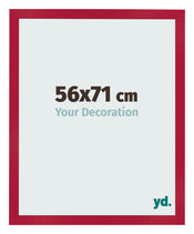 Cadre Photo 56x71cm Rouge MDF Bologna De Face Mesure | Yourdecoration.fr