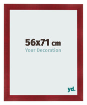 Cadre Photo 56x71cm Vin Rouge Patine MDF Pisa De Face Mesure | Yourdecoration.fr