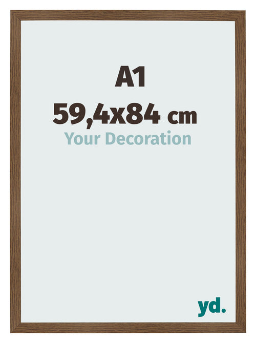 Cadre Photo 59 4x84 cm A1 Chene Rustique MDF Bologna De Face Mesure | Yourdecoration.fr