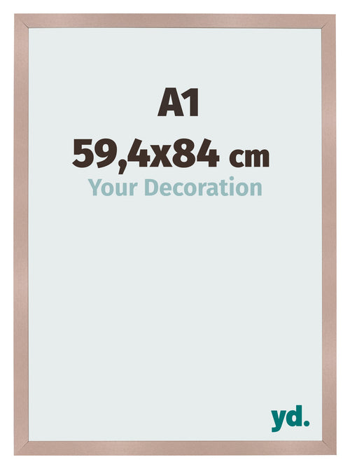 Cadre Photo 59 4x84 cm A1 Rose Ancien MDF Bologna De Face Mesure | Yourdecoration.fr