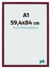 Cadre Photo 59 4x84 cm A1 Vin Rouge Patine MDF Bologna De Face Mesure | Yourdecoration.fr