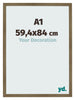 Cadre Photo 59 4x84cm A1 Bronze Décor MDF Bologna De Face Mesure | Yourdecoration.fr