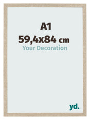 Cadre Photo 59 4x84cm A1 Chêne Sonoma MDF Bologna De Face Mesure | Yourdecoration.fr
