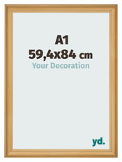 Cadre Photo 59 4x84cm A1 De Pin Grain de Bois MDF Lazio De Face Mesure | Yourdecoration.fr