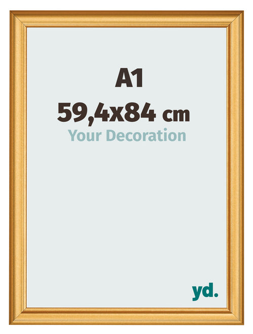 Cadre Photo 59 4x84cm A1 Or Mat MDF Lazio De Face Mesure | Yourdecoration.fr
