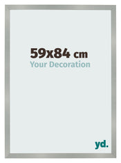 Cadre Photo 59x84cm Aluminium Brossé MDF Bologna De Face Mesure | Yourdecoration.fr