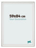 Cadre Photo 59x84cm Blanc Patine MDF Lazio De Face Mesure | Yourdecoration.fr