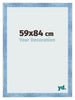 Cadre Photo 59x84cm Bleu Brillant Patine MDF Pisa De Face Mesure | Yourdecoration.fr