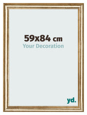 Cadre Photo 59x84cm Or Antique MDF Lazio De Face Mesure | Yourdecoration.fr