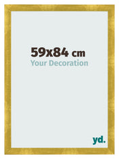 Cadre Photo 59x84cm Or Vintage MDF Pisa De Face Mesure | Yourdecoration.fr