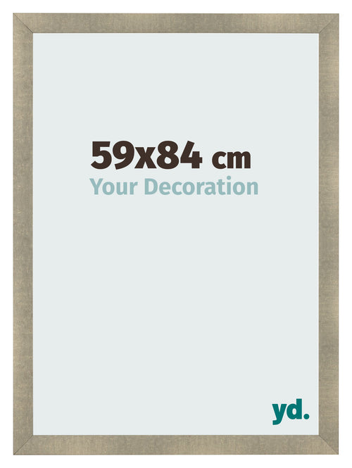 Cadre Photo 59x84cm Or Vintage MDF Pisa De Face Mesure | Yourdecoration.fr
