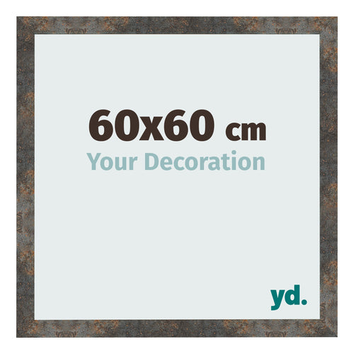 Cadre Photo 60x60 cm Metal Oxyde MDF Bologna De Face Mesure | Yourdecoration.fr