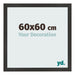 Cadre Photo 60x60 cm Noir Mat MDF Bologna De Face Mesure | Yourdecoration.fr