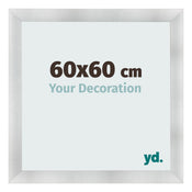 Cadre Photo 60x60cm Aluminium Brosse MDF Pisa De Face Mesure | Yourdecoration.fr