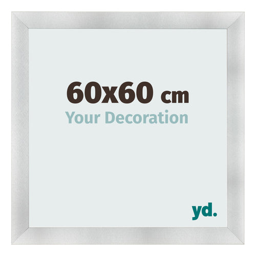 Cadre Photo 60x60cm Aluminium Brosse MDF Pisa De Face Mesure | Yourdecoration.fr