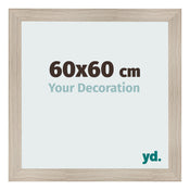 Cadre Photo 60x60cm Chene Rustique MDF Pisa De Face Mesure | Yourdecoration.fr