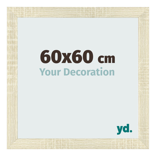 Cadre Photo 60x60cm Chene Sonoma MDF Pisa De Face Mesure | Yourdecoration.fr