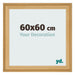 Cadre Photo 60x60cm De Pin Grain de Bois MDF Lazio De Face Mesure | Yourdecoration.fr