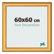 Cadre Photo 60x60cm Or Mat MDF Lazio De Face Mesure | Yourdecoration.fr