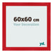 Cadre Photo 60x60cm Rouge MDF Pisa De Face Mesure | Yourdecoration.fr