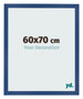 Cadre Photo 60x70 cm Bleu Fonce MDF Bologna De Face Mesure | Yourdecoration.fr
