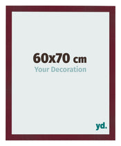 Cadre Photo 60x70 cm Vin Rouge Patine MDF Bologna De Face Mesure | Yourdecoration.fr