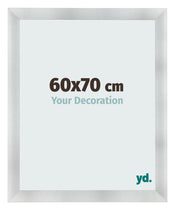 Cadre Photo 60x70cm Aluminium Brosse MDF Pisa De Face Mesure | Yourdecoration.fr