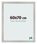 Cadre Photo 60x70cm Argent Mat MDF Bologna De Face Mesure | Yourdecoration.fr