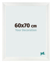 Cadre Photo 60x70cm Blanc Vintage MDF Pisa De Face Mesure | Yourdecoration.fr