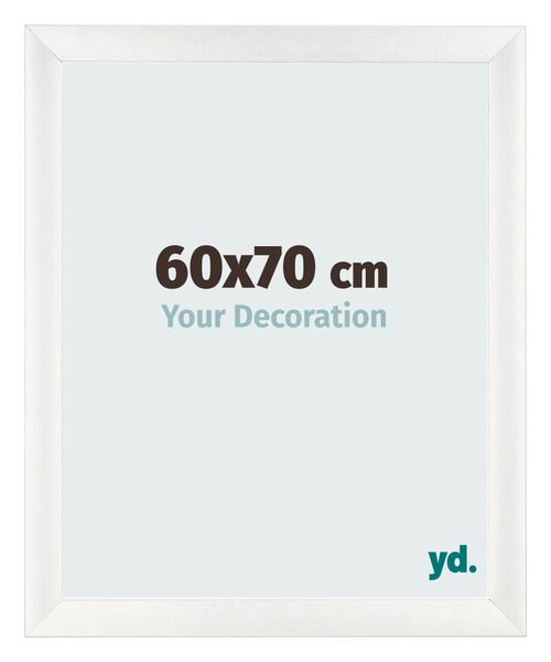 Cadre Photo 60x70cm Blanc Vintage MDF Pisa De Face Mesure | Yourdecoration.fr