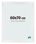 Cadre Photo 60x70cm Blanc Vintage MDF Pisa De Face Mesure | Yourdecoration.fr