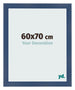 Cadre Photo 60x70cm Bleu Fonce Patine MDF Pisa De Face Mesure | Yourdecoration.fr