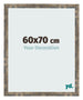 Cadre Photo 60x70cm Bleu Or Mélangé MDF Bologna De Face Mesure | Yourdecoration.fr