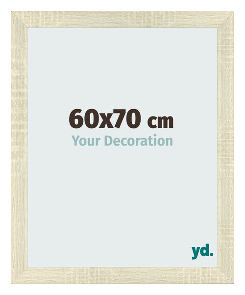 Cadre Photo 60x70cm Chene Sonoma MDF Pisa De Face Mesure | Yourdecoration.fr