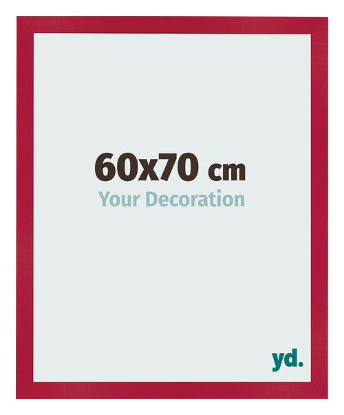 Cadre Photo 60x70cm Rouge MDF Bologna De Face Mesure | Yourdecoration.fr