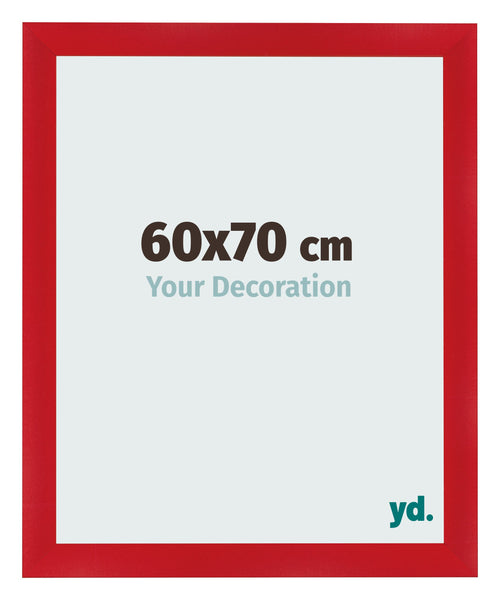 Cadre Photo 60x70cm Rouge MDF Pisa De Face Mesure | Yourdecoration.fr