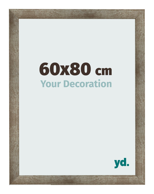 Cadre Photo 60x80 cm Metal Vintage MDF Bologna De Face Mesure | Yourdecoration.fr