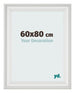 Cadre Photo 60x80cm Blanc Patine MDF Lazio De Face Mesure | Yourdecoration.fr