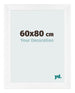 Cadre Photo 60x80cm Blanc Vintage MDF Pisa De Face Mesure | Yourdecoration.fr