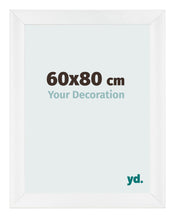 Cadre Photo 60x80cm Blanc Vintage MDF Pisa De Face Mesure | Yourdecoration.fr