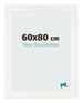 Cadre Photo 60x80cm Blanc Vintage MDF Pisa De Face Mesure | Yourdecoration.fr