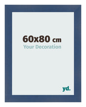 Cadre Photo 60x80cm Bleu Fonce Patine MDF Pisa De Face Mesure | Yourdecoration.fr
